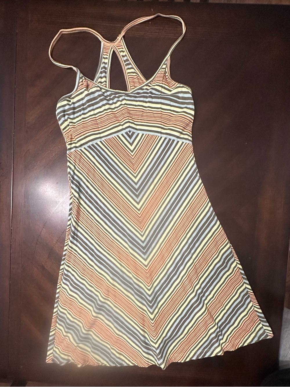Patagonia Striped V-Neck Multicolor Summer Dress
